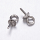 304 Edelstahlbecher Pearl Peg Bails Pin Anhänger(STAS-K146-001-4mm)-1