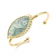 Natural Amazonite Horse Eye Wrapped Cuff Bangle(G-D458-02G-06-RS)-4