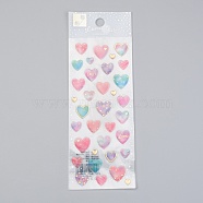 Epoxy Resin Sticker, for Scrapbooking, Travel Diary Craft, Heart Pattern, Colorful, 0.6~1.7x0.5~1.7cm(DIY-B009-04A)