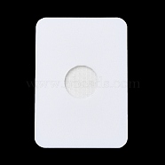 Single Hole Acrylic Pearl Display Board Loose Beads Paste Board, with Adhesive Back, White, Rectangle, 4.85x3.4x0.1cm, Inner Size: 1.2cm in diameter(ODIS-M006-01A)