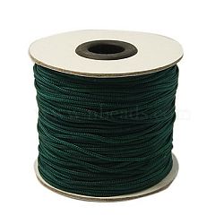 Nylon Thread, Dark Green, 1.5mm, about 100yards/roll(NWIR-G006-1.5mm-29-WH)