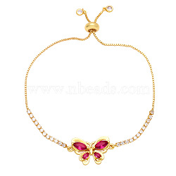Chic and Minimalist Butterfly Bracelet with Sparkling Zircon Stones, Red, 0.1cm(ST3887418)