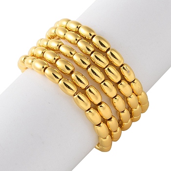 Electroplate Beads Strands, Oval, Gold, 4.5x3mm, Hole: 0.8mm, about 94~99pcs/strand, 16.93~18.11''(43~46cm)