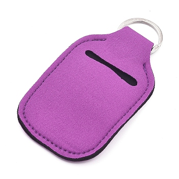 Hand Sanitizer Keychain Holder, for Shampoo Lotion Soap Perfume and Liquids Travel Containers, Purple, 121x61x5mm