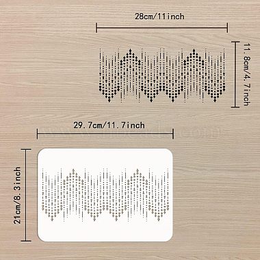 grands modèles de pochoirs de peinture de dessin réutilisables en plastique(DIY-WH0202-519)-2