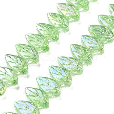 Lime Leaf Glass Beads