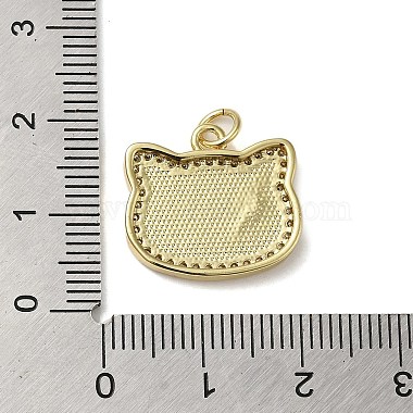 Brass Micro Pave Cubic Zirconia Pendants(KK-Q808-13G)-3