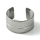 304 Stainless Steel Grooved Open Cuff Ring(RJEW-L110-044P)-2