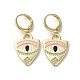 Horse Eye Real 18K Gold Plated Brass Dangle Leverback Earrings(EJEW-Q797-24G-01)-1