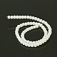 4mm White Opaque Round Glass Beads Strands Spacer Beads(X-GR4mm26Y)-2