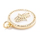 Real 18K Gold Plated Brass Micro Pave Clear Cubic Zirconia Pendants(ZIRC-M114-50G-01)-3
