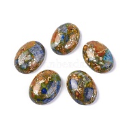 Assembled Synthetic Imperial Jasper and Lapis Lazuli Cabochons, Dyed, Oval, 25~25.5x18~18.5x7.2mm(G-L502-18x25mm-11)