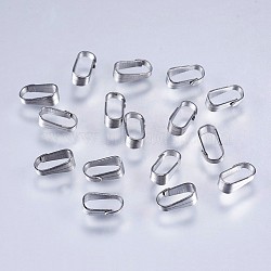 304 Stainless Steel Snap On Bails, Stainless Steel Color, 6x3x2mm, Hole: 2x5mm(STAS-F145-01P)