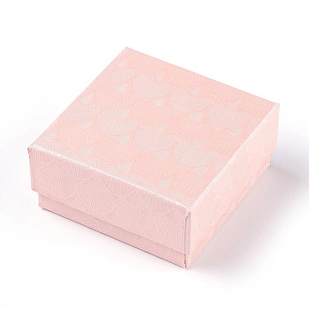 Cardboard Box, Square, Misty Rose, 7.5x7.5x3.5cm