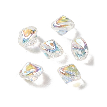 Acrylic Beads, Imitation Baroque Pearl Style, Nuggest, Clear AB, 12x10.5x10.5mm, Hole: 1.3mm
