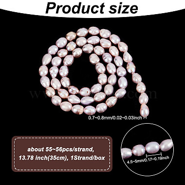 1 Strand Natural Cultured Freshwater Pearl Beads Strands(PEAR-GO0001-07)-2