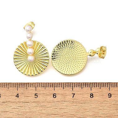 Brass Dangle Stud Earrings(EJEW-F358-02G)-3