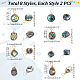 Elite 16Pcs 8 Styles Natural Abalone Shell/Paua Shell Pendants(FIND-PH0008-89)-2