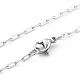 Non-Tarnish 304 Stainless Steel Paperclip Chain Necklace with Lobster Claw Clasps for Men Women(NJEW-H205-03P-04)-1