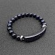 Synthetic Blue Goldstone Bead Stretch Bracelets for Women Men(MZ7269-13)-1