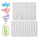 2Pcs 2 Styles Silicone Bookmark Molds(DIY-TA0015-10)-1