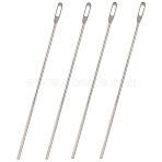 Titanium Steel Turner, Sewing Tool, Stainless Steel Color, 221x7x4mm, Hole: 13.5x4mm(DIY-CY0003-89)