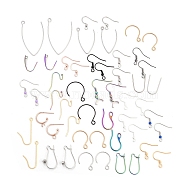 Stainless Steel Earring Hooks, Mixed Color, 11.5~36x0.8~4.5mm, Hole: 3x3.5~3mm, Pin: 0.8mm(STAS-XCP0001-89)