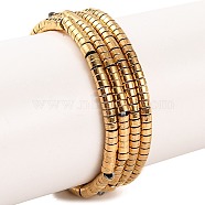 Electroplated Synthetic Non-magnetic Hematite Beads Strands, Disc, Heishi Beads, Real 24K Gold Plated, 2x1mm, Hole: 0.8mm, about 371pcs/strand, 15.75''(40cm)(G-H027-G01-01)