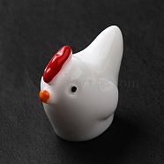 Opaque Resin Cabochons, Rooster, White, 19x12x21mm(CRES-M014-07)