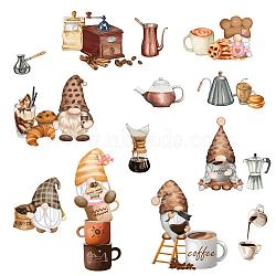 PVC Wall Stickers, Wall Decoration, Gnome, 980x390mm, 2 sheets/set(DIY-WH0228-1030)