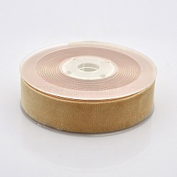 Polyester Velvet Ribbon for Gift Packing and Festival Decoration, BurlyWood, 1 inch(26mm), about 25yards/roll(22.86m/roll)(SRIB-M001-26mm-845)