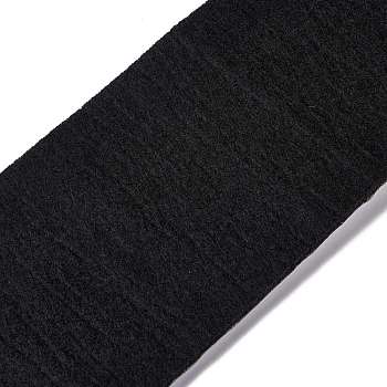 (Defective Closeout Sale: Surface Dust)Self Adhesive Felt Tape, Furniture Felt Strips, Flat, Black, 80x3mm, 1m/roll
