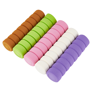 10Pcs 5 Colors Sponge Door Handle Cover, Door Stopper, Wall Protector, Column, Mixed Color, 134x32mm, Inner Diameter: 20mm, 2pcs/color