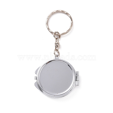 Iron Folding Mirror Keychain(DIY-D079-01A)-3