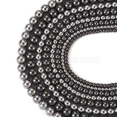 8 brins 8 styles brins de perles d'hématite synthétiques non magnétiques(G-TA0001-41)-2