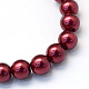 Baking Painted Pearlized Glass Pearl Round Bead Strands(X-HY-Q003-4mm-39)-2