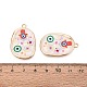 Printed Alloy Enamel Pendants(ENAM-N071-08G-03)-3