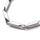 Unisex 201 Stainless Steel Bar Link Chain Bracelets(BJEW-L637-35C-P)-2