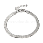 Non-Tarnish 304 Stainless Steel Herringbone Chain Bracelet for Men Women, Stainless Steel Color, 7-1/8 inch(18cm)(BJEW-Q998-02P)