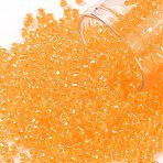 TOHO Round Seed Beads, Japanese Seed Beads, (801) Luminous Neon Tangerine, 8/0, 3mm, Hole: 1mm, about 1110pcs/50g(SEED-XTR08-0801)