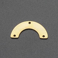 201 Stainless Steel Chandelier Components Links, Symmetrical Arc Shape, Laser Cut, Golden, 12x25x1mm, Hole: 1.6mm(STAS-N090-LA167-25)