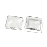 Transparent Glass Square Cabochons, Clear, 14x14x4mm(GGLA-XCP0001-07)