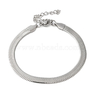 304 Stainless Steel Herringbone Chain Bracelet for Men Women, Stainless Steel Color, 7-1/8 inch(18cm)(BJEW-Q998-02P)