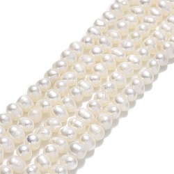 Natural Cultured Freshwater Pearl Beads Strands, Potato, Beige, 4.5~5.2x6~6.5x5~5.5mm, Hole: 0.7mm, about 68~70pcs/strand, 13.70~13.78 inch(34.8~35cm)(PEAR-F018-16B-01)