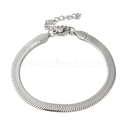 304 Stainless Steel Herringbone Chain Bracelet for Men Women, Stainless Steel Color, 7-1/8 inch(18cm)(BJEW-Q998-02P)