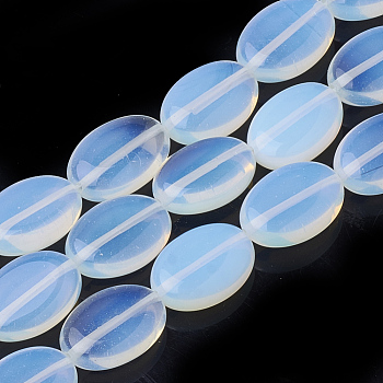 Opalite Beads Strands, Oval, 18~18.5x13x6mm, Hole: 1mm, about 22pcs/strand, 15.7 inch