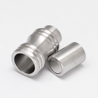 Tarnish Resistant Column 304 Stainless Steel Magnetic Clasps with Glue-in Ends(STAS-D070-09)-2