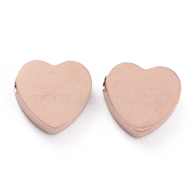 Rose Gold Heart 304 Stainless Steel Charms