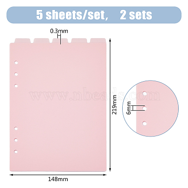 A5 Frosted Plastic Discbound Notebook Index Divider Sheets(KY-WH0046-90B)-2