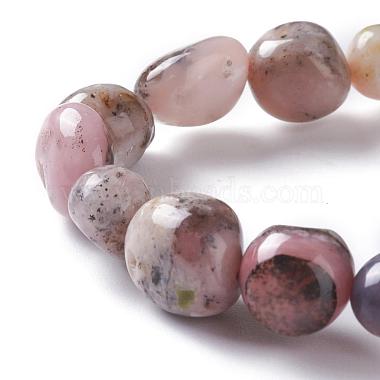 Natural Pink Opal Bead Stretch Bracelets(X-BJEW-K213-46)-2